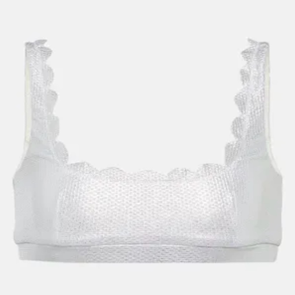 BNWT Marysia Swim Mini Palm Springs bikini Top ONLY sizeXXS colourSilver/Coconut